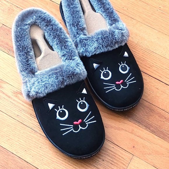 Skechers BOBS - Too Cozy - Meow Pajamas shoe (Cat) / Pantoufles Chat Size 11 - Picture 7 of 8